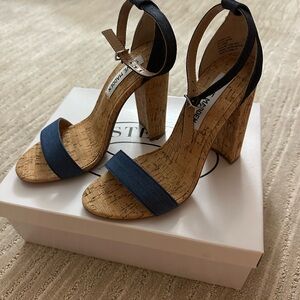 NWOT Steve Madden Denim Heels